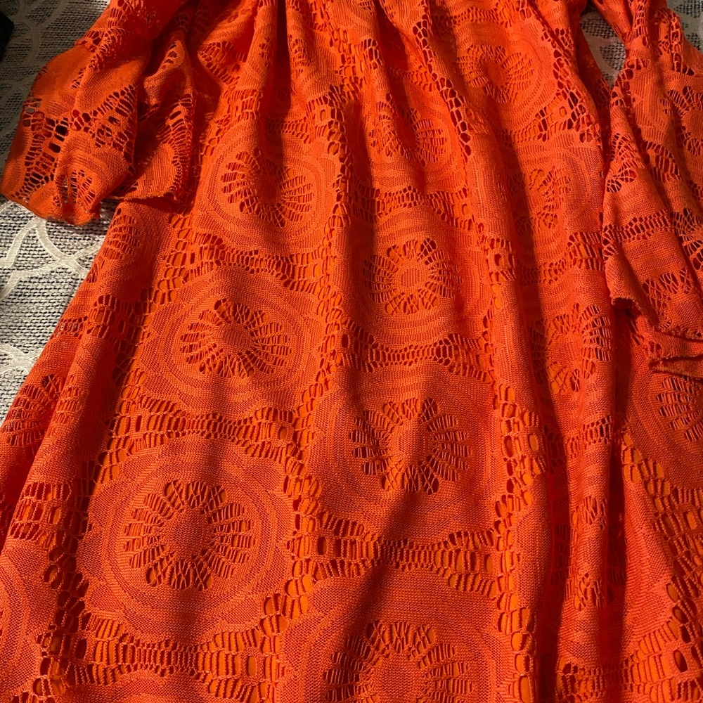 Lace overlay dress
